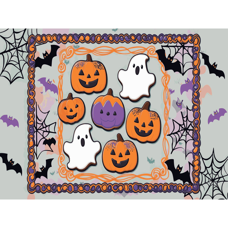 Tapis de vacances d'Halloween The Holiday Aisle®, Rectangulaire 8 pi x 10 pi
