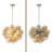 6-Light 20'' Modern Sputnik Bubble Glass Kitchen Island Pendant Light