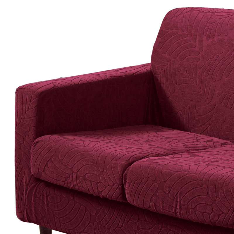 Housse de canapé en jacquard extensible 4 pièces, housse pour canapé pour 3 coussins, protecteur de meubles lavable à la machine
