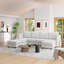 Canapé modulaire en U rembourré en chenille-2131781536-2131781541