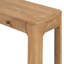 Console rustique avec coins arrondis pour la sécurité, table d'entrée avec 3 tiroirs dissimulés, table de canapé robuste avec pieds épais-440609366