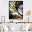 «River Happiness Abstract Gold Black White», reproduction d'art sur toile-1092729934-1287645084