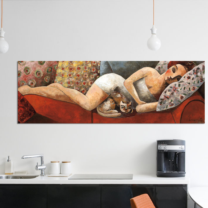 «Siesta», reproduction d'impression sur toile tendue, H 24 po x l 72 po x P 1,5 po, Toile tendue