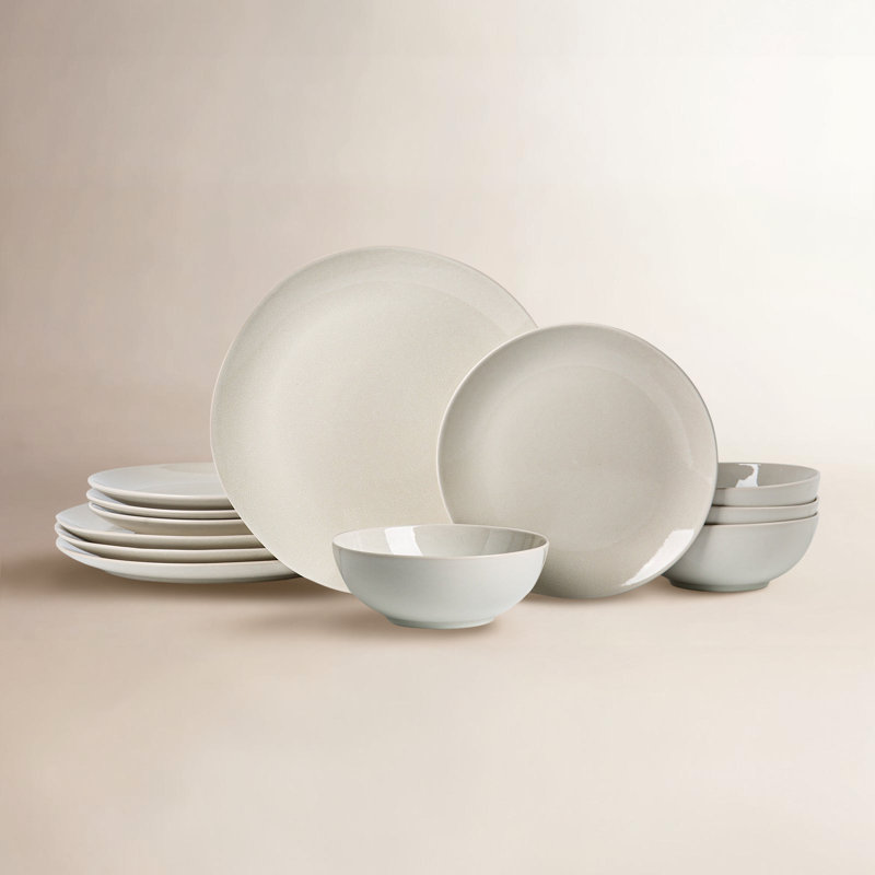  Poise 12 Piece Stoneware Dinnerware Set, Service for 4