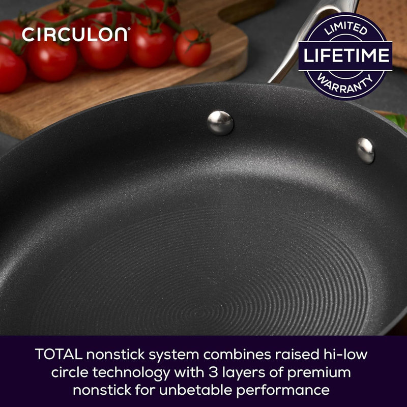 Meyer Circulon Style Hard Anodised Non Stick Frying Pan/ 28Cm, 11cm H x 48cm W x 48cm D