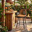 Swivel Upholstered Counter Stool with Metal Frame