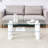Minimalist Double-Layered Transparent Tempered Glass Computer Desk With Decorative Columns For Versatile Use