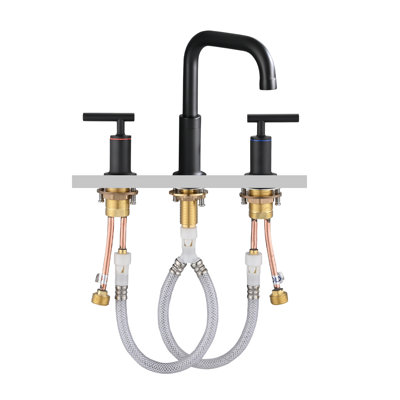 Widespread 2-handle Bathroom Faucet with Drain Assembly