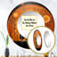 Art africain-américain, Soulful II - miroir décoratif d'art africain américain, miroir mural rond orange-99618109