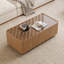 Table basse de style Mid-Century avec tiroirs de rangement cachés