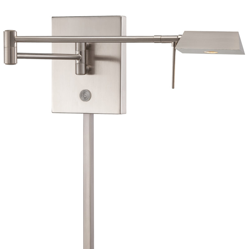 Penncross Plug-in Swing Arm Sconce, Brushed Nickel
