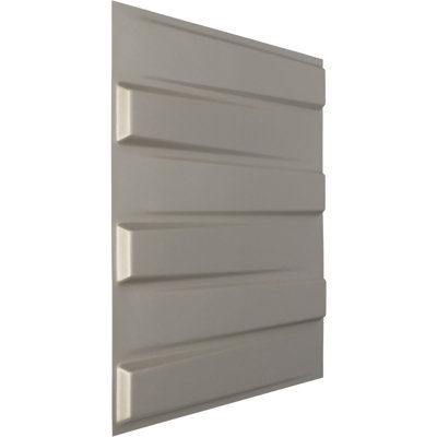 Panneau mural décoratif 3D EnduraWall 19 po x l 19 5/8 po x H 19 5/8 po Keyes, aluminium brillant (couvre 2,67 pieds carrés)