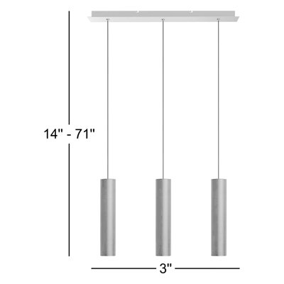 Luminaire suspendu pour îlot de cuisine 3 lumières Nevcivan