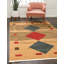 Tapis jaune/vert tissé à la machine Lela-1066018118