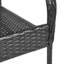 Ensemble de 2 chaises de salle à manger vidaXL en PE noir et acier thermolaqué-257480240