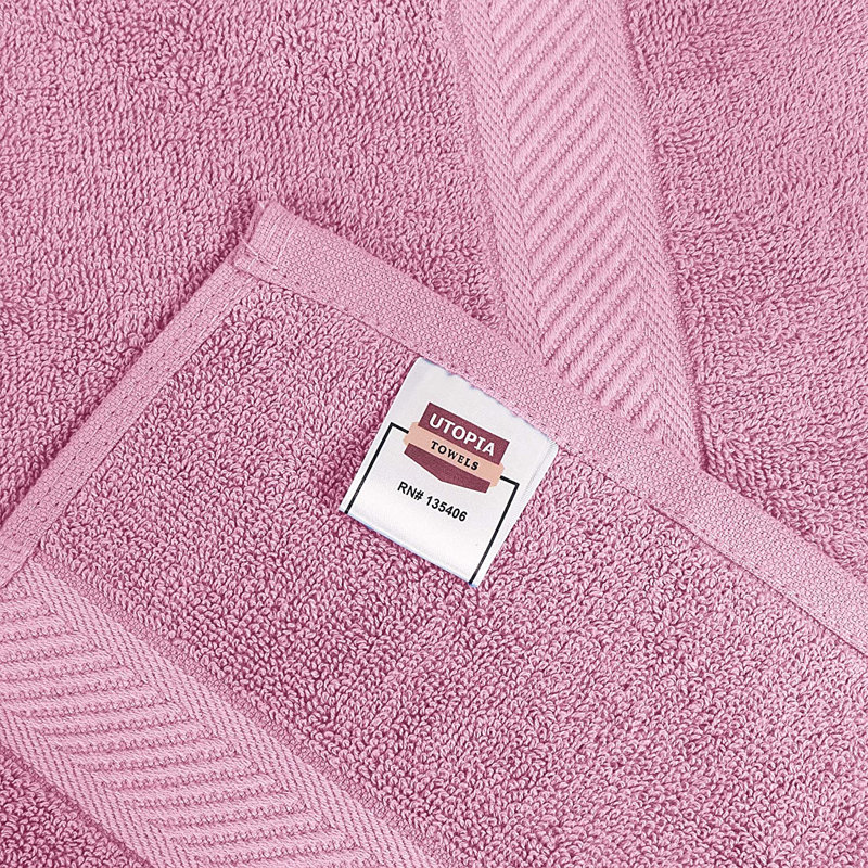 Cassada Cotton Bath Towel, Pink