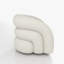 Fauteuil demi-tonneau pivotant rembourré Coyle-1867919385-1837077994