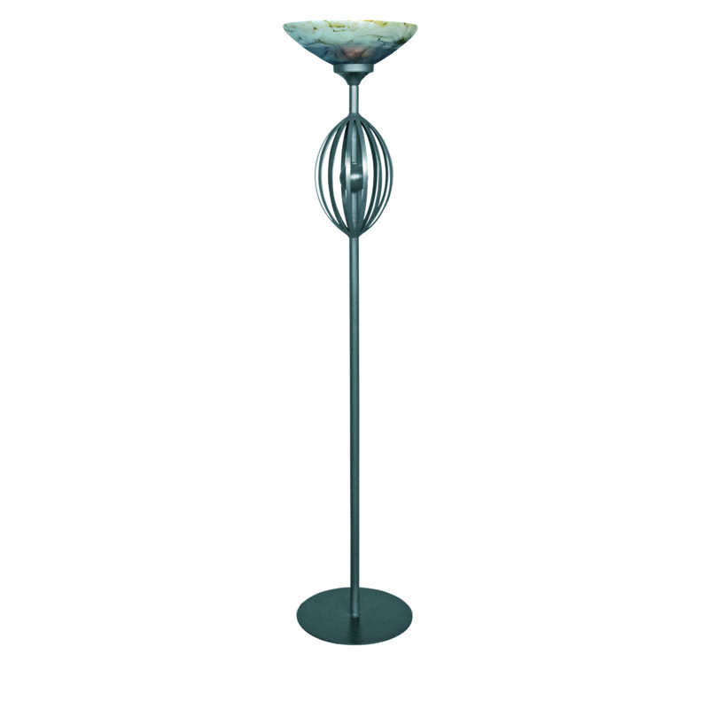 59.5'' Black Torchiere Floor Lamp