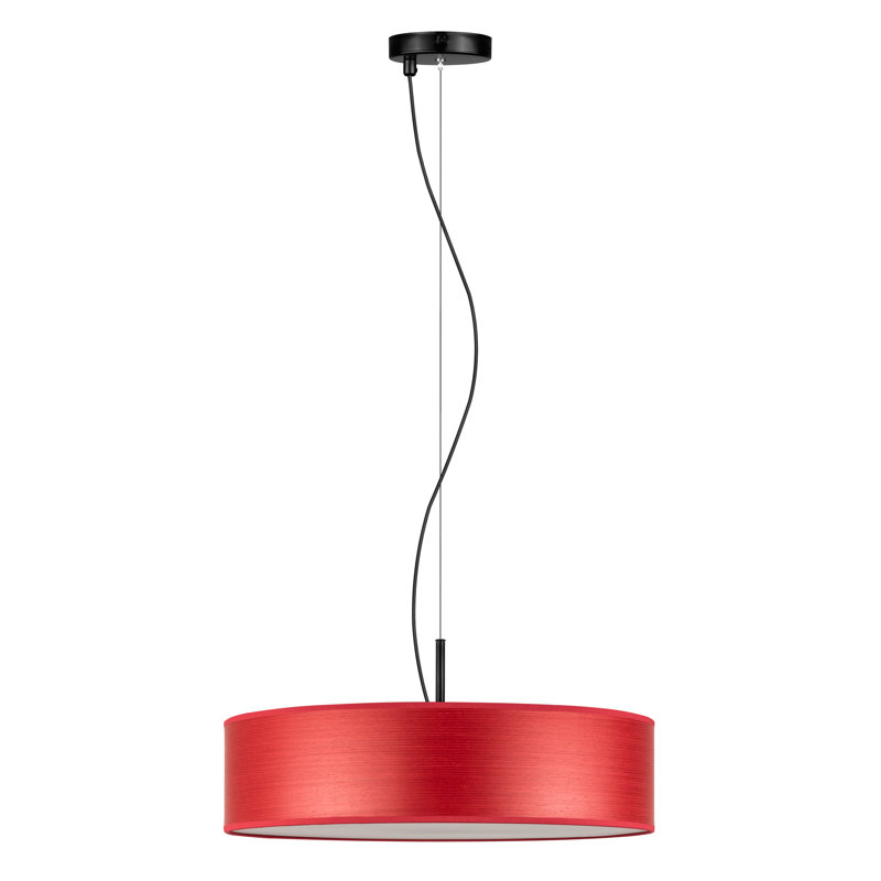 Ocho Slim 3 - Light Black/White Drum Pendant, Red