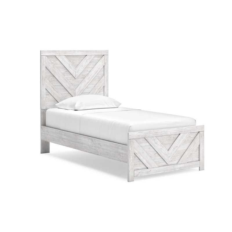 Cayboni Twin Panel Bed, Twin, White