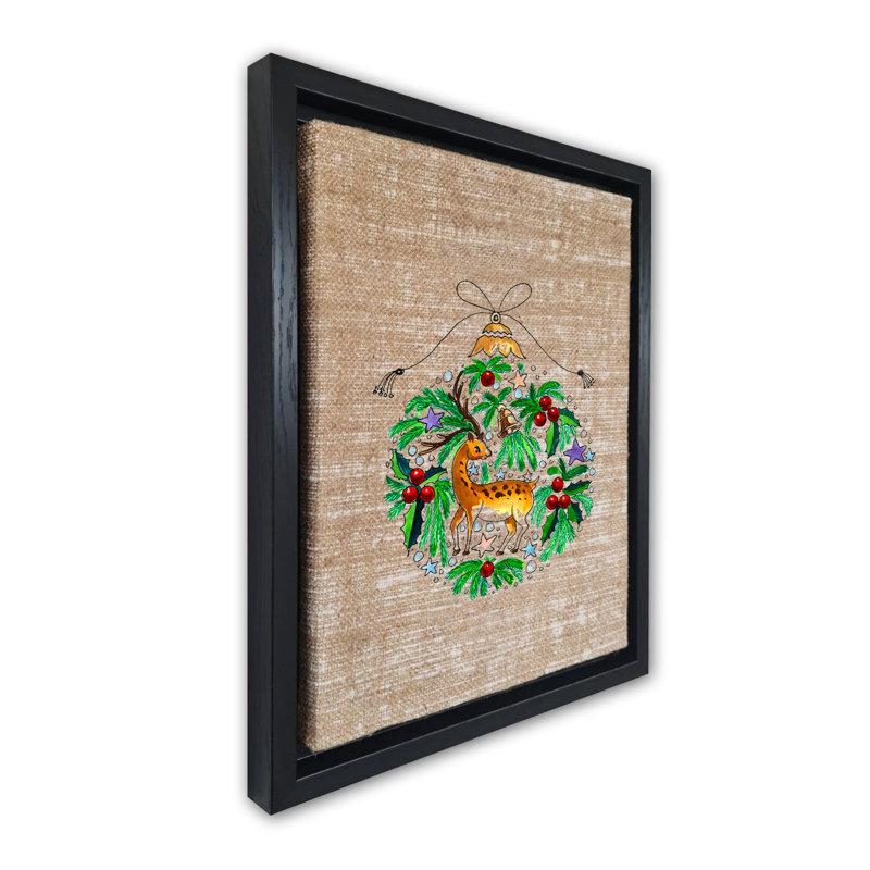 Peinture décorative sur toile encadrée, H 38,2 po x l 26,4 po, Noir