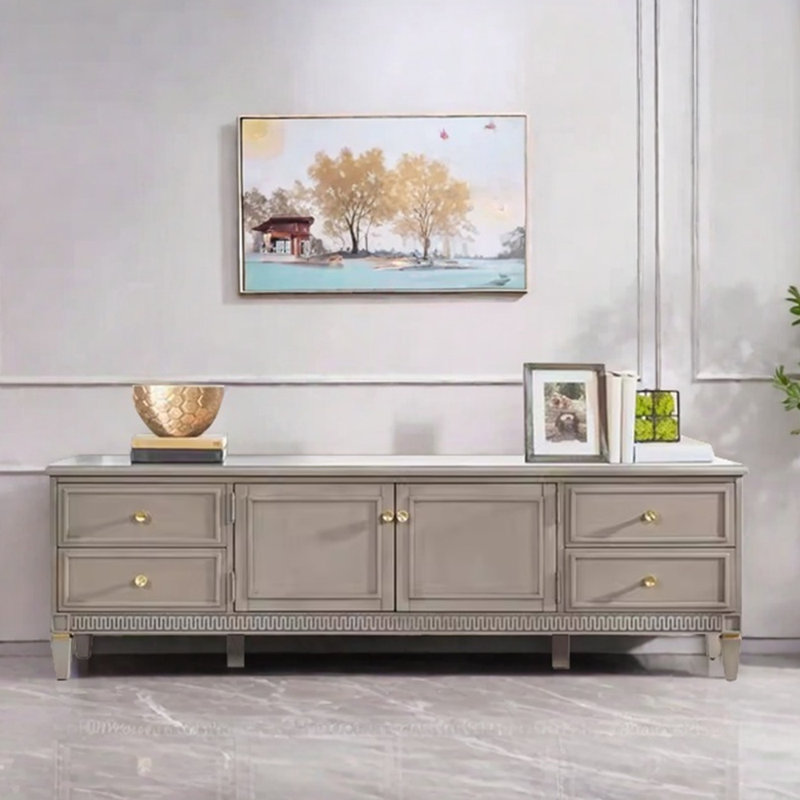 Classy retro design solid wood TV cabinet