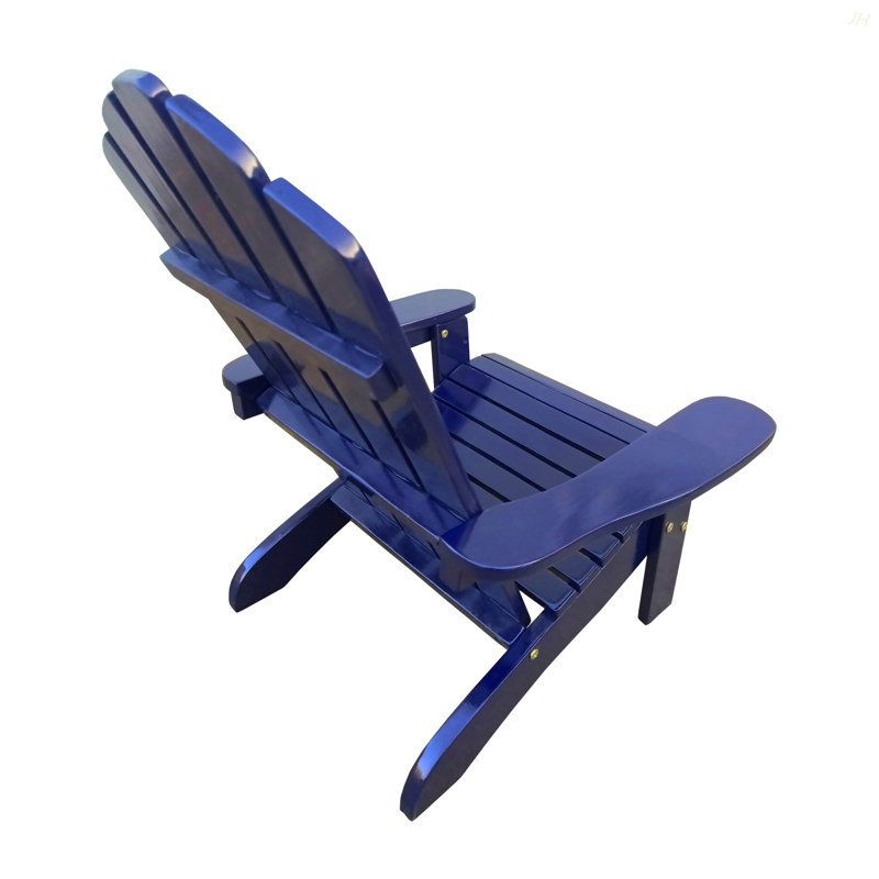 Chaise Adirondack d'extérieur ou d'intérieur en bois, bleu, Marine