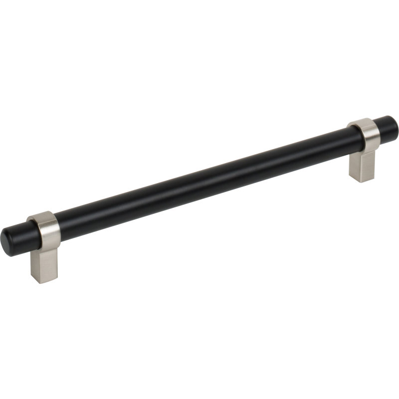Key Grande Bar / Handle Pull, Matte Black/Stain Nickel