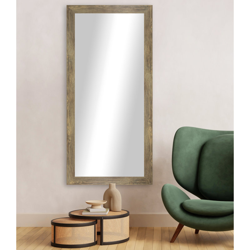 Engineered Wood Flat Mirror, 33" x 66"