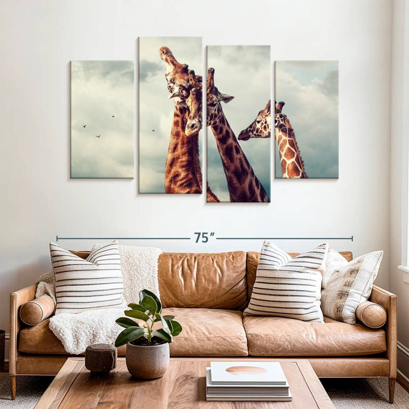 «Brampt Giraffe Family Bonding», H 42 po x l 68 po