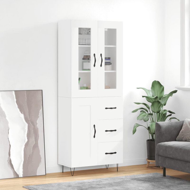 Rohando 3 Door Manufactured Wood Wardrobe, White