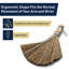 Balai à fouet en paille naturelle - Petit balai à main de 12,5 pouces de forme ergonomique pour le nettoyage multi-surfaces - Brosse à poils raides pour une utilisation intérieure ou extérieure par Kings County Tools