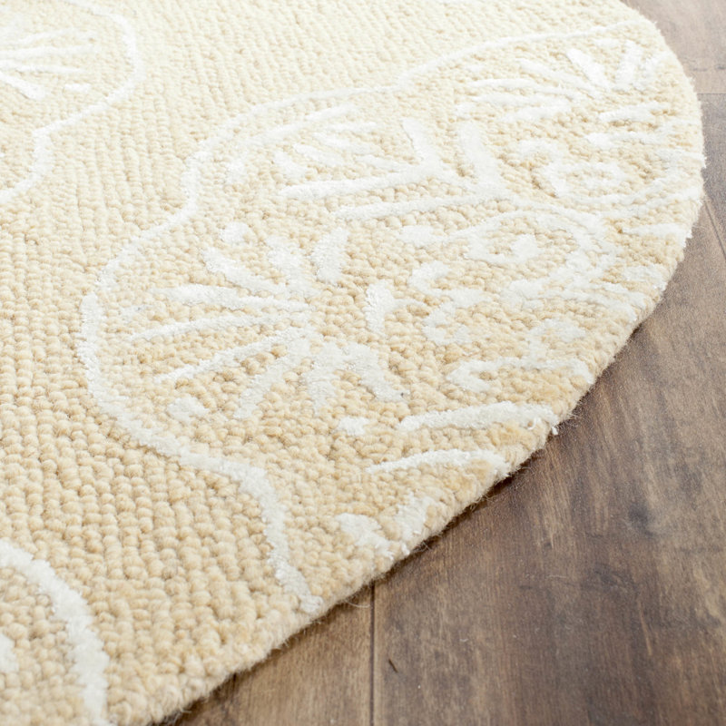 Tapis floral en laine touffeté à la main Bella, Round 5'