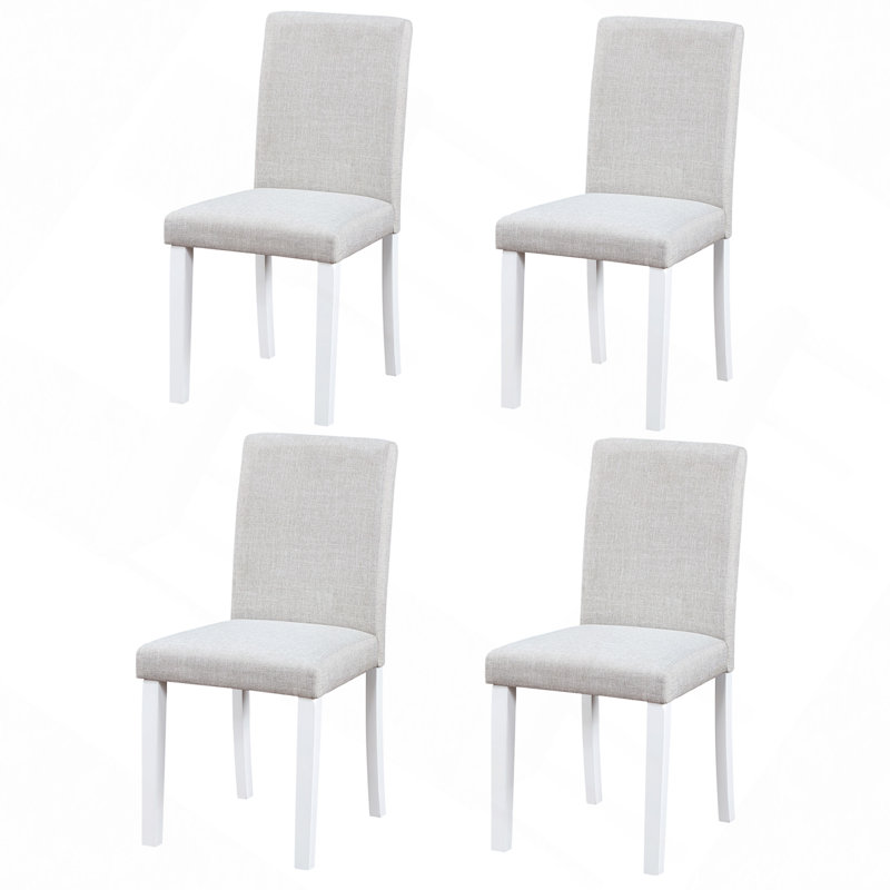 Chaises de salle à manger seulement, ensemble de chaises de salle à manger pour 4 personnes, chaise de cuisine avec siège rembourré, chaise d'appoint pour salle à manger