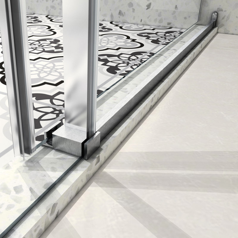 5476 Brushed Shower Door With Soft Closing Function - 70Mm 304 Stainless Steel, Nano Cleaning & Membrane Cleaning, Adjustable Feature