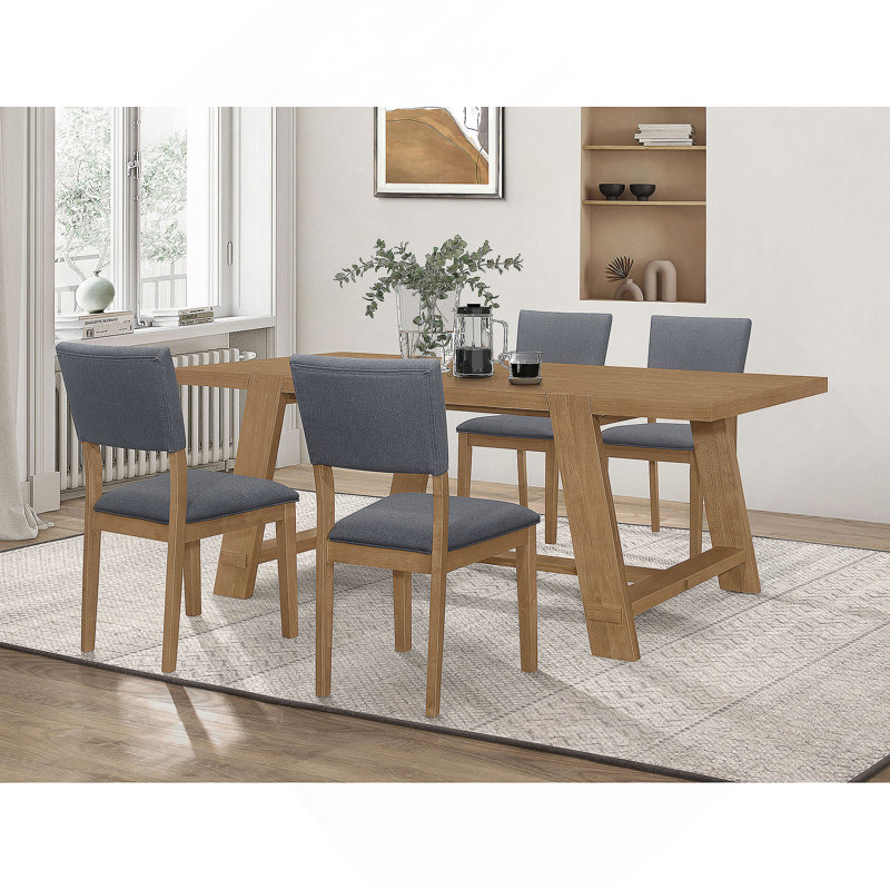 Gavilon Brown Rectangular Trestle Base Dining Table