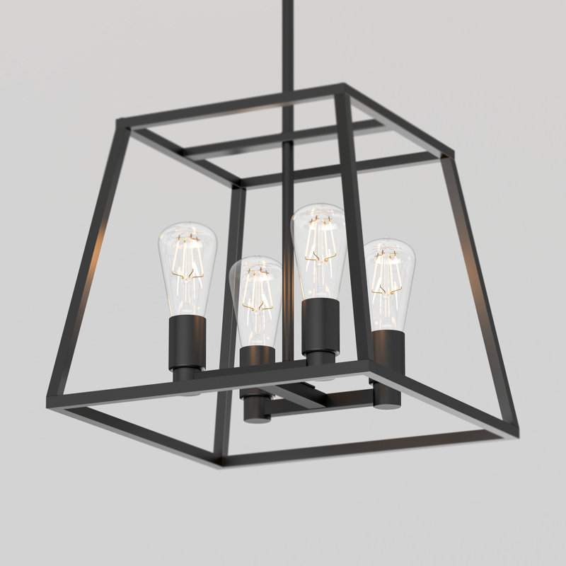 Luminaire suspendu géométrique à 4 lumières Jamicka