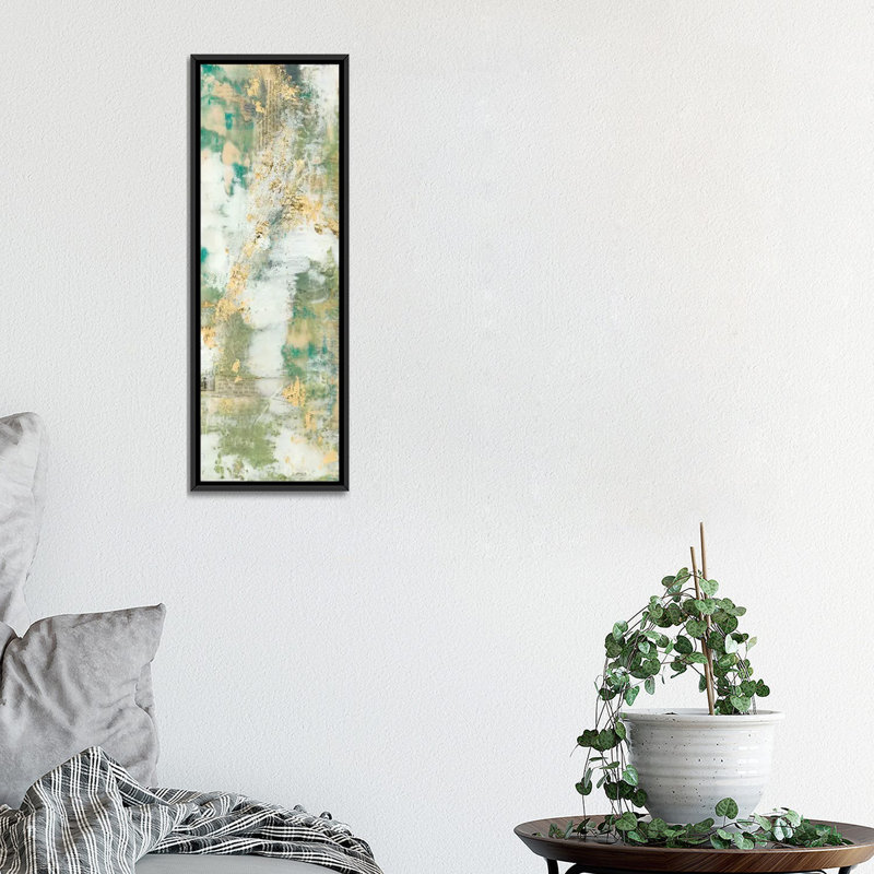 « auditive flow ii », impression sur toile, H 36 po x l 12 po x P 1,5 po, Toile avec cadre noir