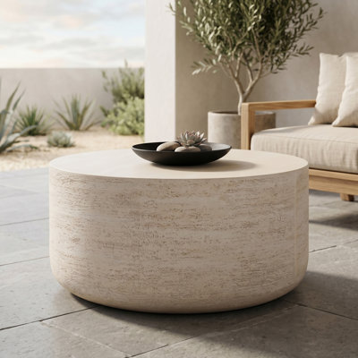 Durkin Indoor/Outdoor Round Ceramic Coffee Table