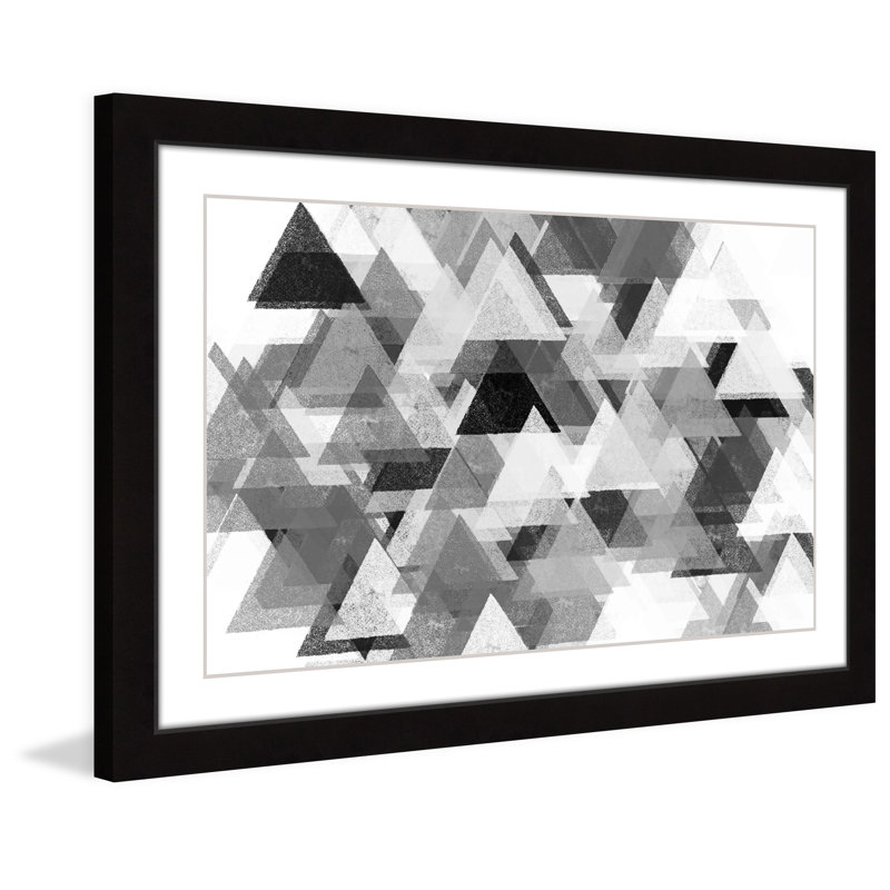 Émotion cachée-impression sur papier, H 30 po x l 45 po x P 1,5 po, Cadre noir