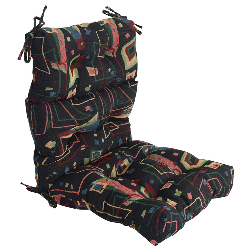 Tapestry Tufted Seat/Back Chair Cushion