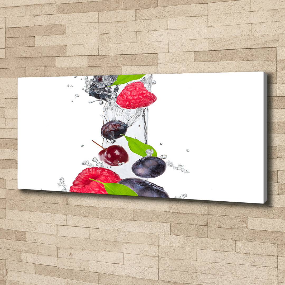 Obst und Wasser - Ungerahmte Fotografie auf Leinwand