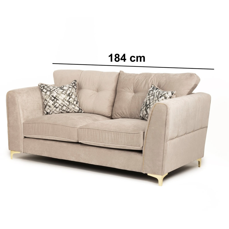 2 Seater Fabric Sofa, Beige
