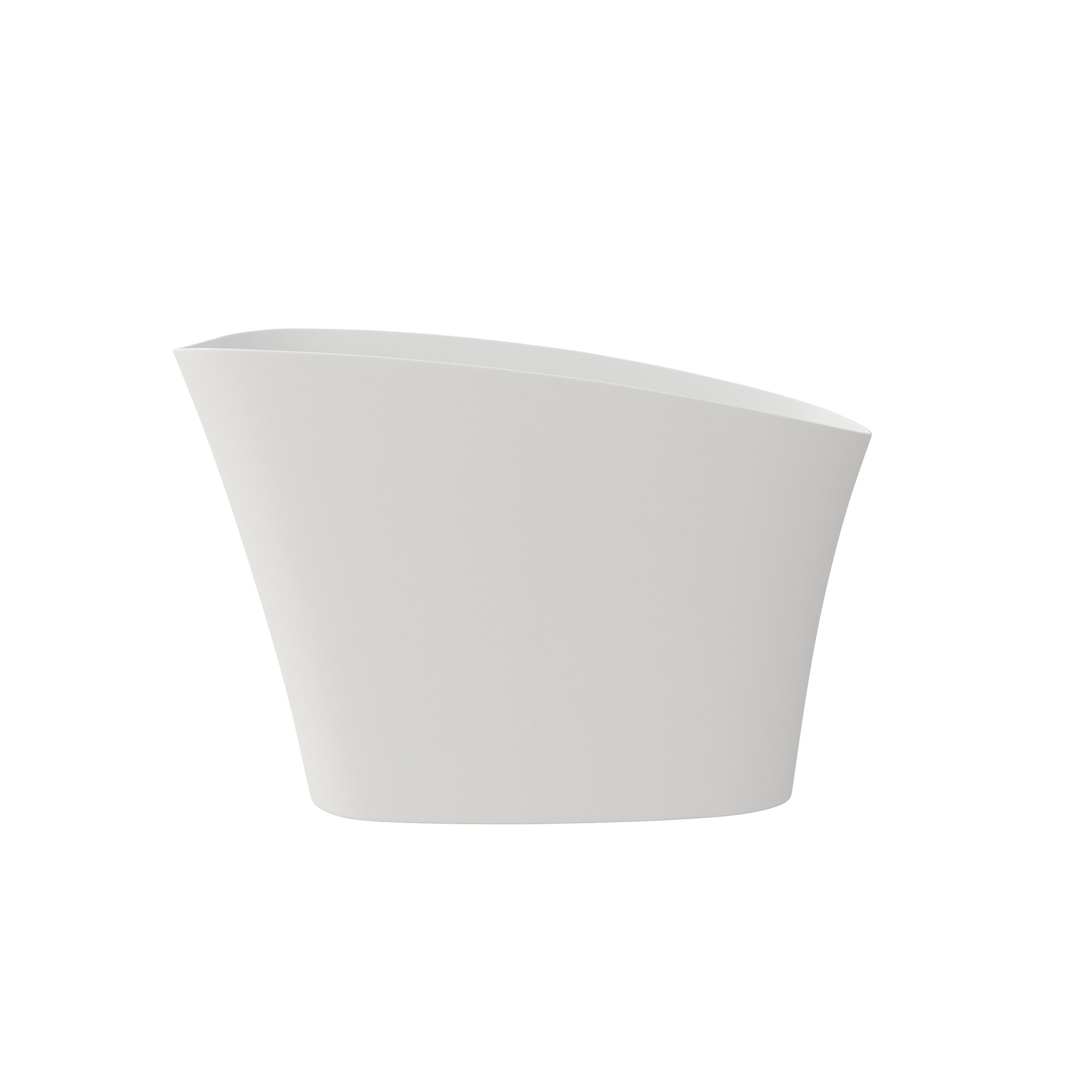 Dwelldivines Solid Surface Soaking Bathtub - Deep Soak Freestanding Tub