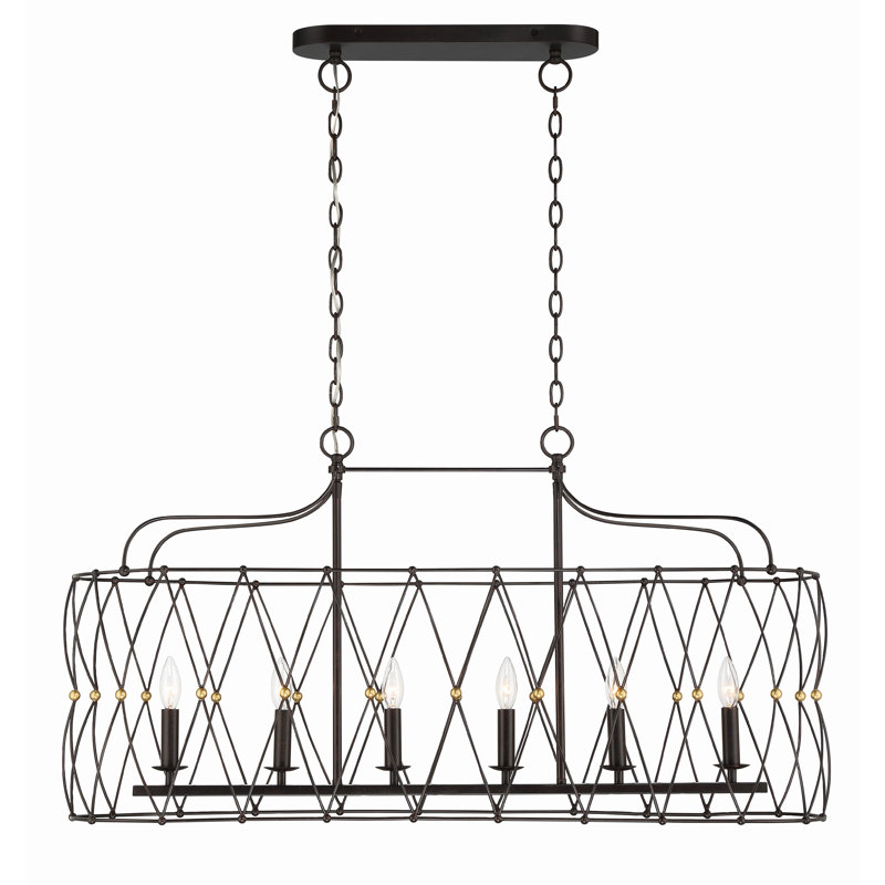 Lustre linéaire moderne à 6 lumières Arthur-James