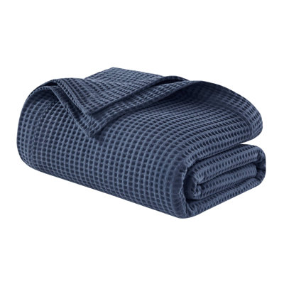 Waffle Weave Cotton Throw Blanket