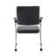 Chaise de salle d'attente en vinyle 18,5 po avec structure en métal