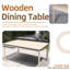 Table de salle à manger rectangulaire en bois d'acacia - table en bois massif de 160 cm pour une utilisation extérieure polyvalente
