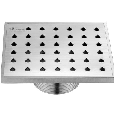 Nile River 2.31" Grid Stainless Steel Square   Linear Floor Shower Drain