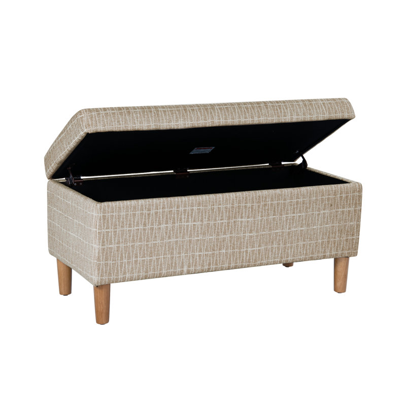 Banc de rangement rembourré Besart, Tan Geometric